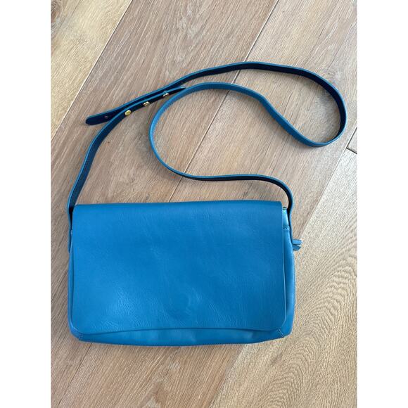 John Lewis & Partners Teal Leather Crossbody - Picture 1 of 11